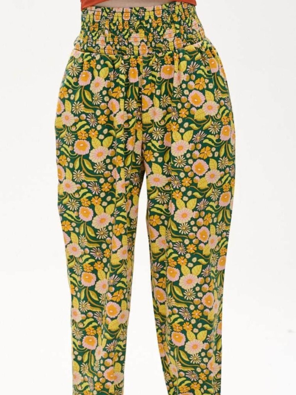 Lucy & Yak L.E. Alexa Trousers Memory Lane Print UK Medium Like New